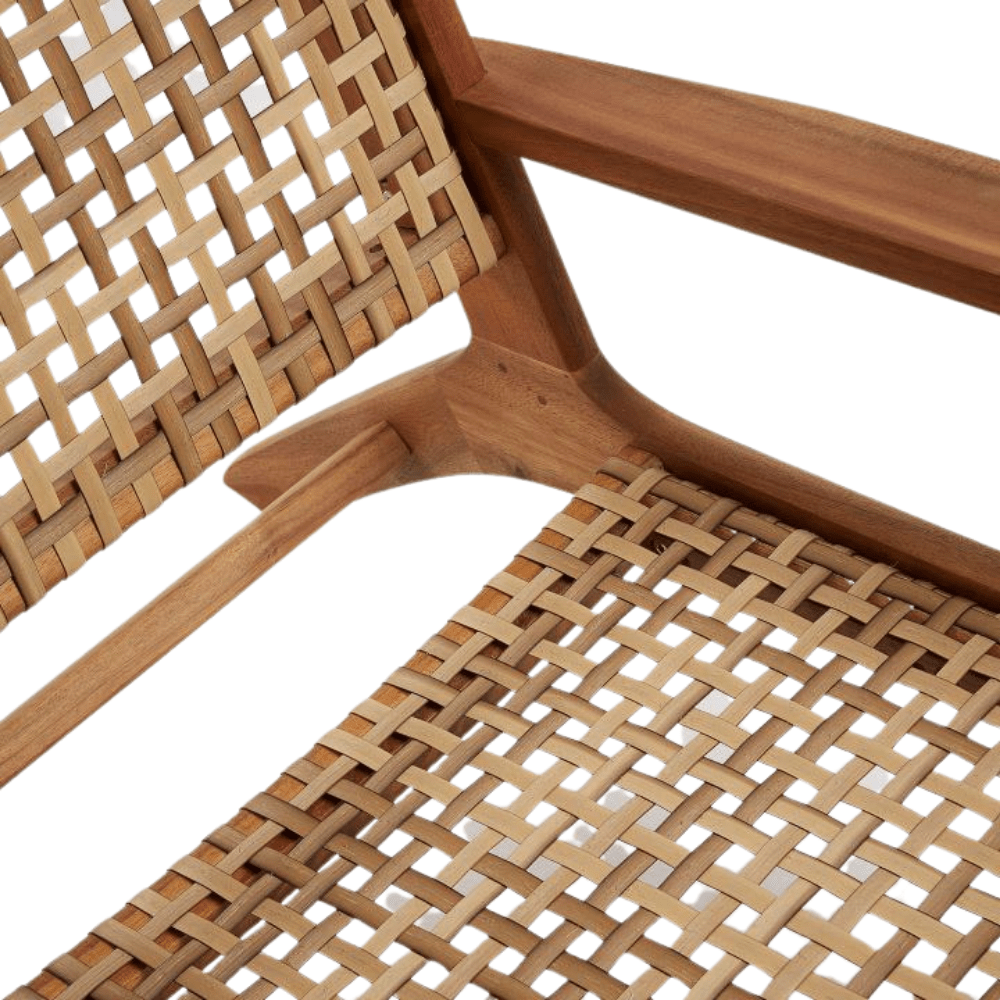 Chaise longue en acacia
