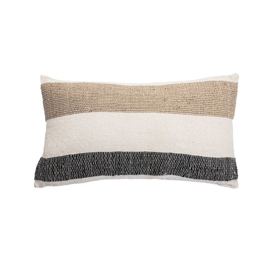 Coussin rectangulaire Amaira à rayures horizontales