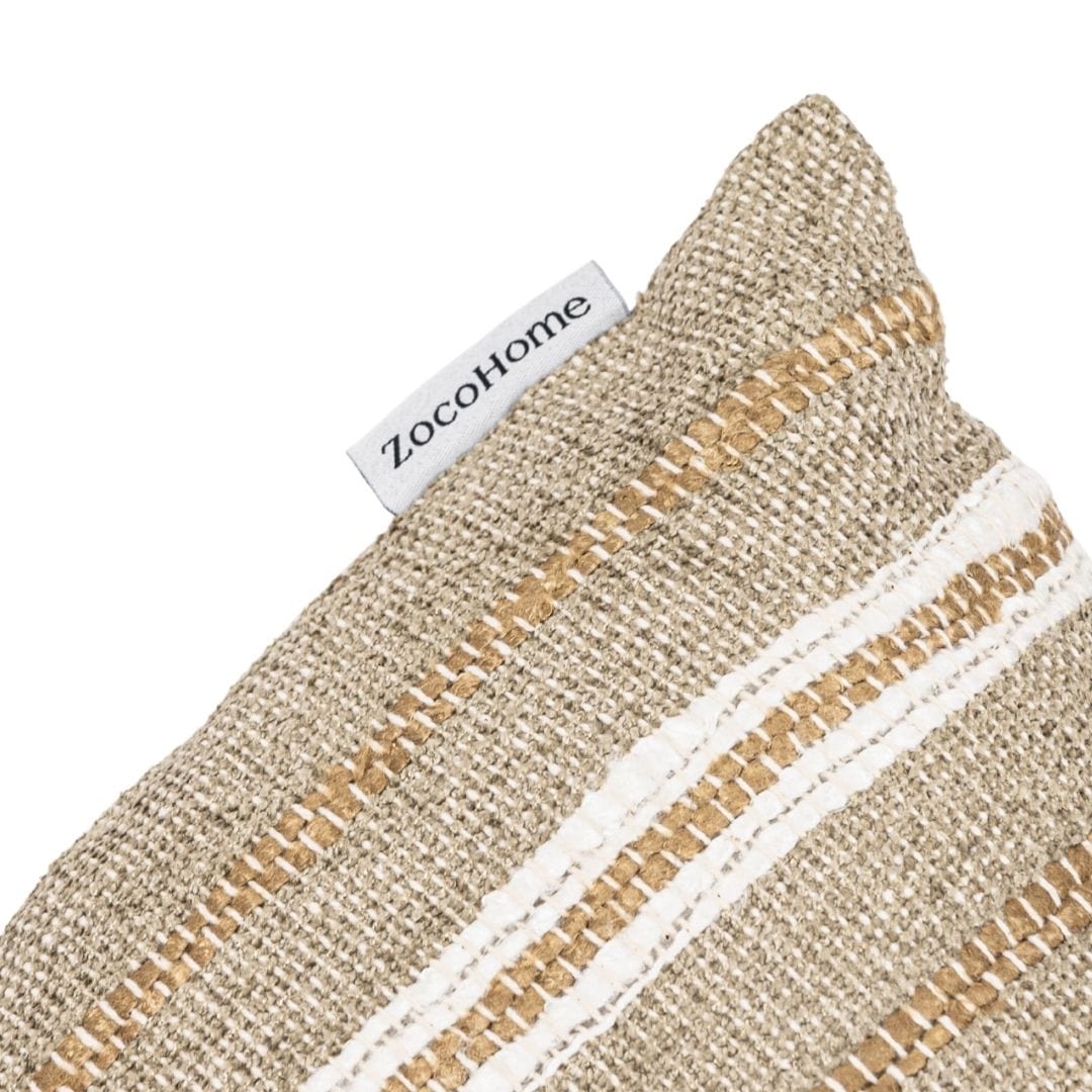 Coussin rectangulaire Amaira à rayures verticales