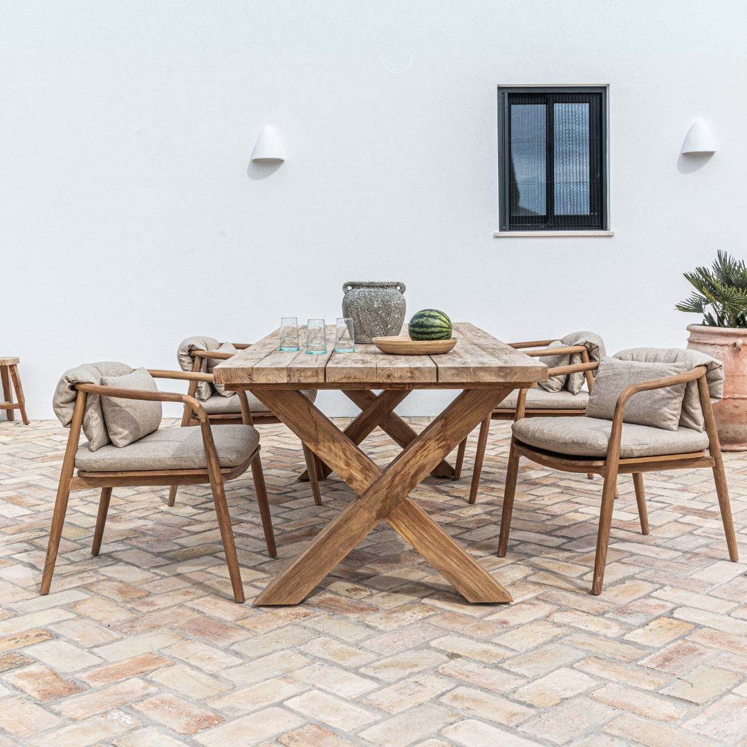 Chaise de salle à manger d'extérieur Amina
