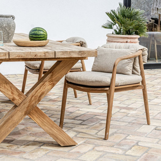 Chaise de salle à manger d'extérieur Amina