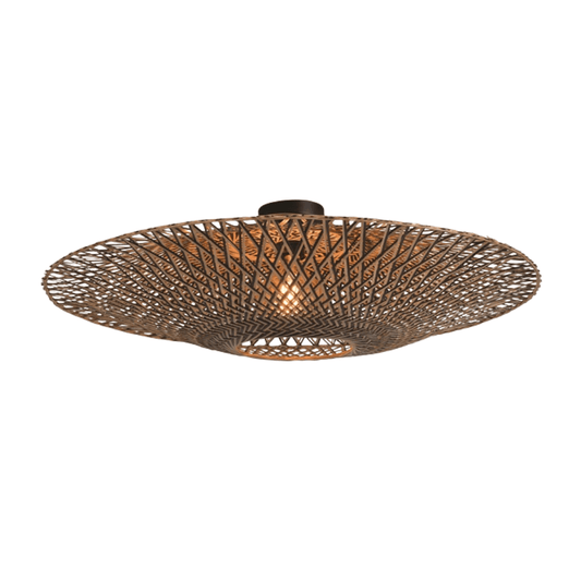Plafonnier en bambou | Naturel/Noir