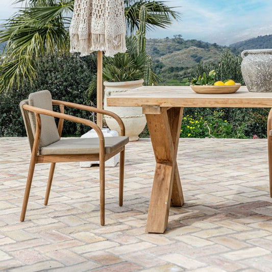 Chaise de salle à manger d'extérieur Bora