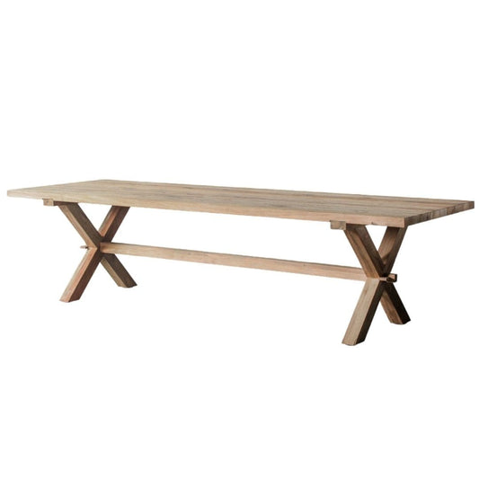 Table d'extérieur Borneo | Table extensible | Pieds naturels | 300 x 100 x 76 cm