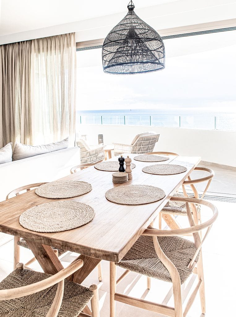 Table d'extérieur Borneo | Table extensible | Pieds naturels | 300 x 100 x 76 cm