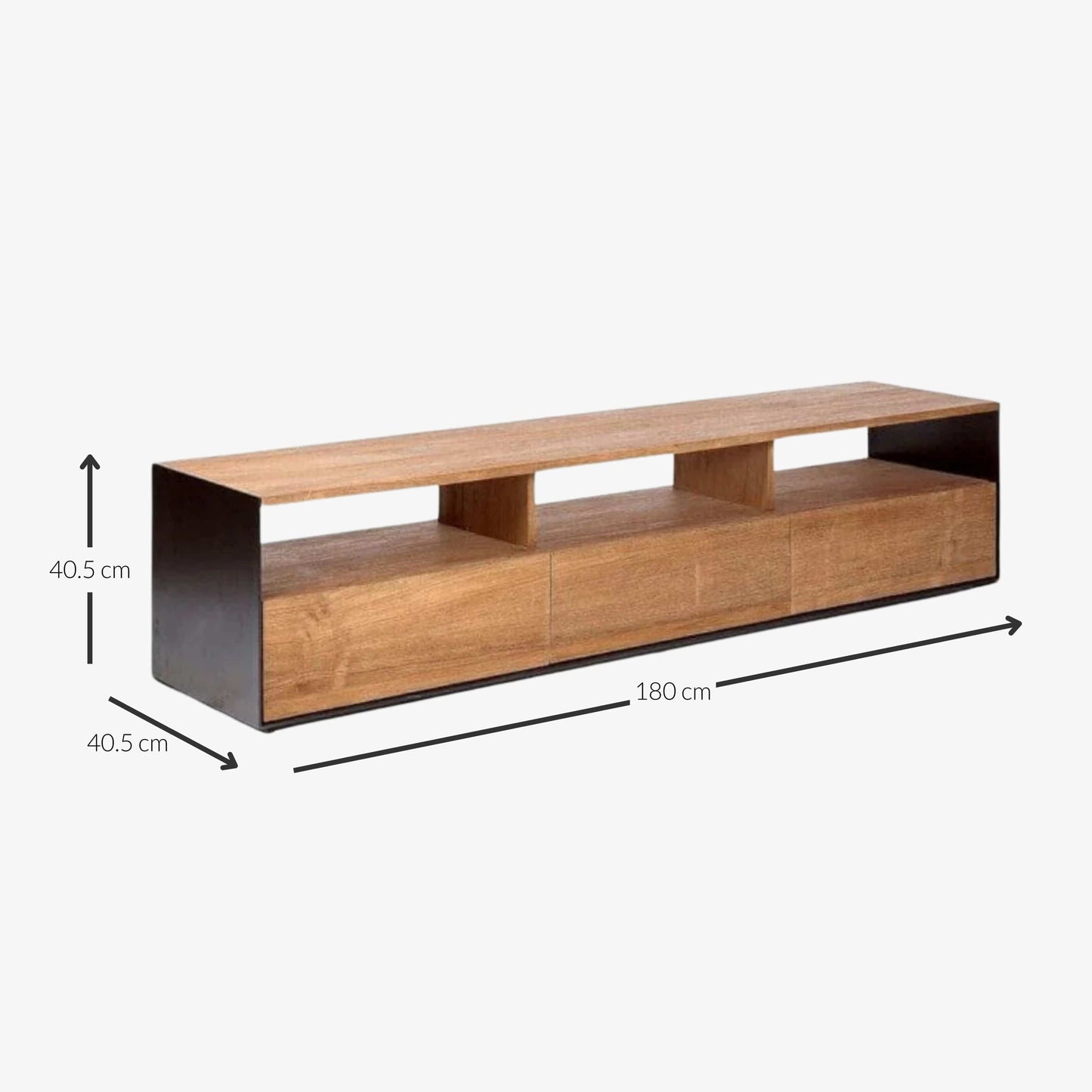 Meuble TV Cantik en teck recyclé | 180 x 40 cm