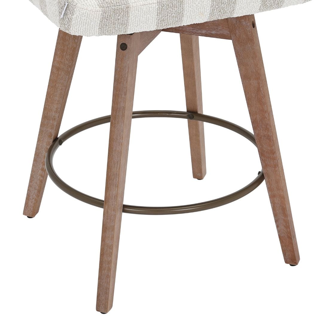 Tabouret de bar Elira à rayures