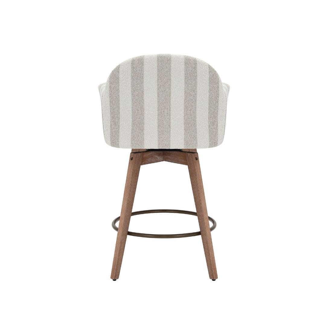 Tabouret de bar Elira à rayures