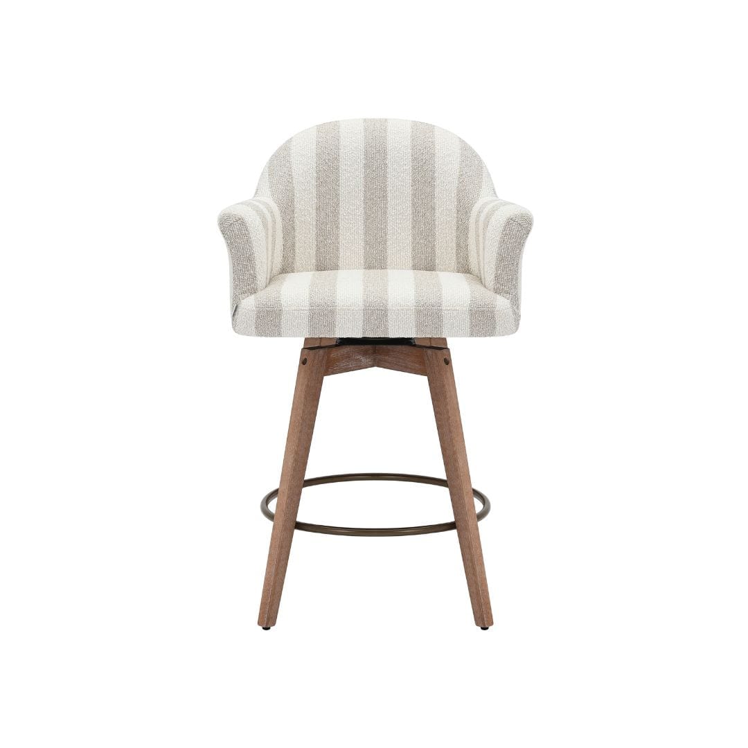 Tabouret de bar Elira à rayures