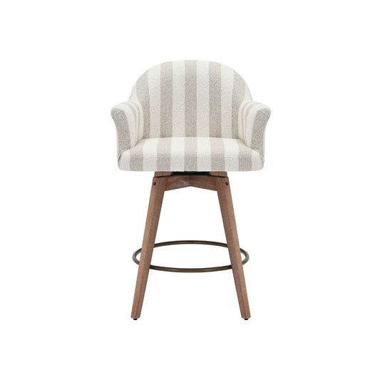 Tabouret de bar Elira à rayures