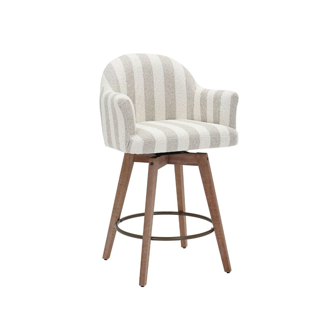 Tabouret de bar Elira à rayures
