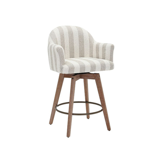Tabouret de bar Elira à rayures