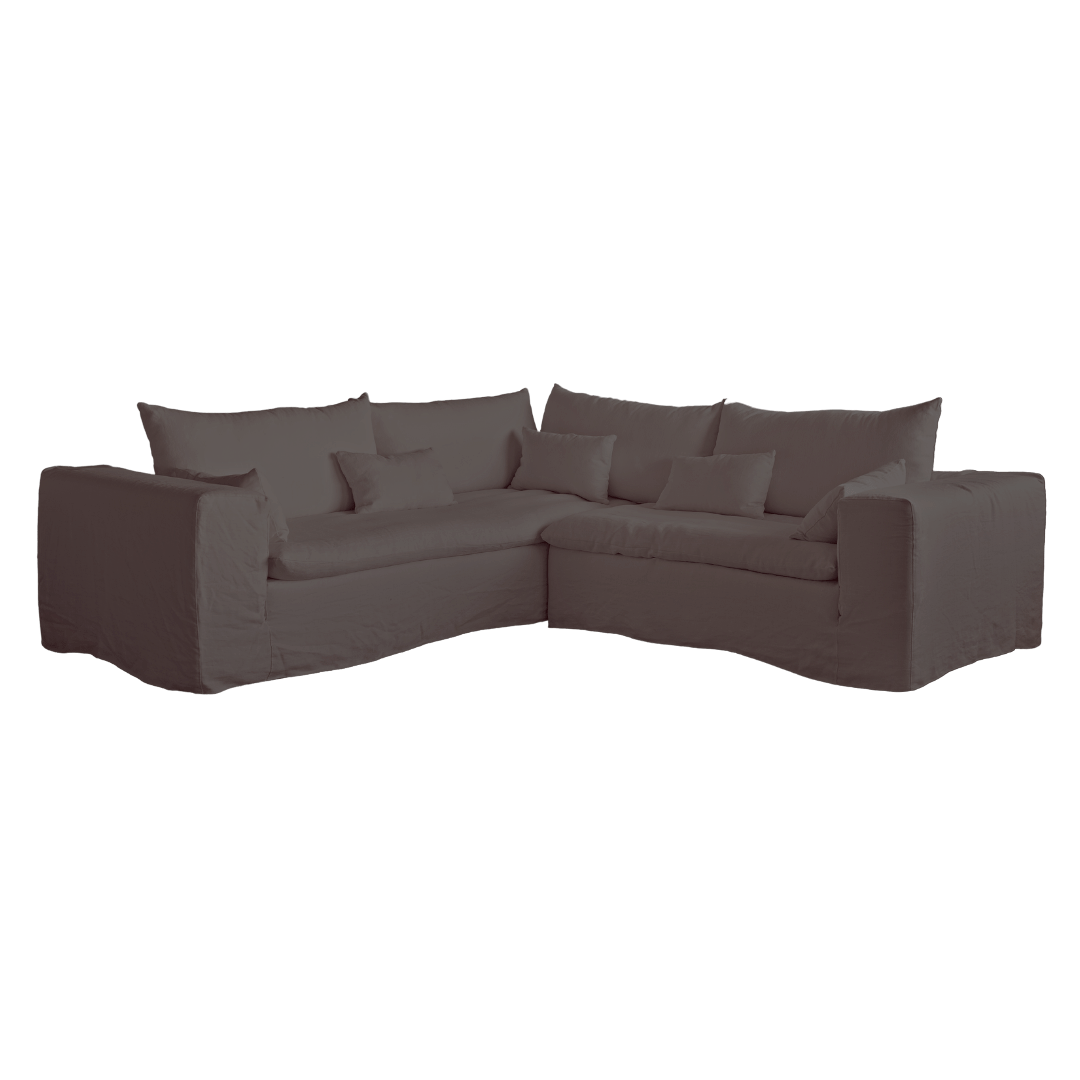 Canapé d'angle Ibiza Haven en lin | 270 x 105 cm/270 x 70 cm