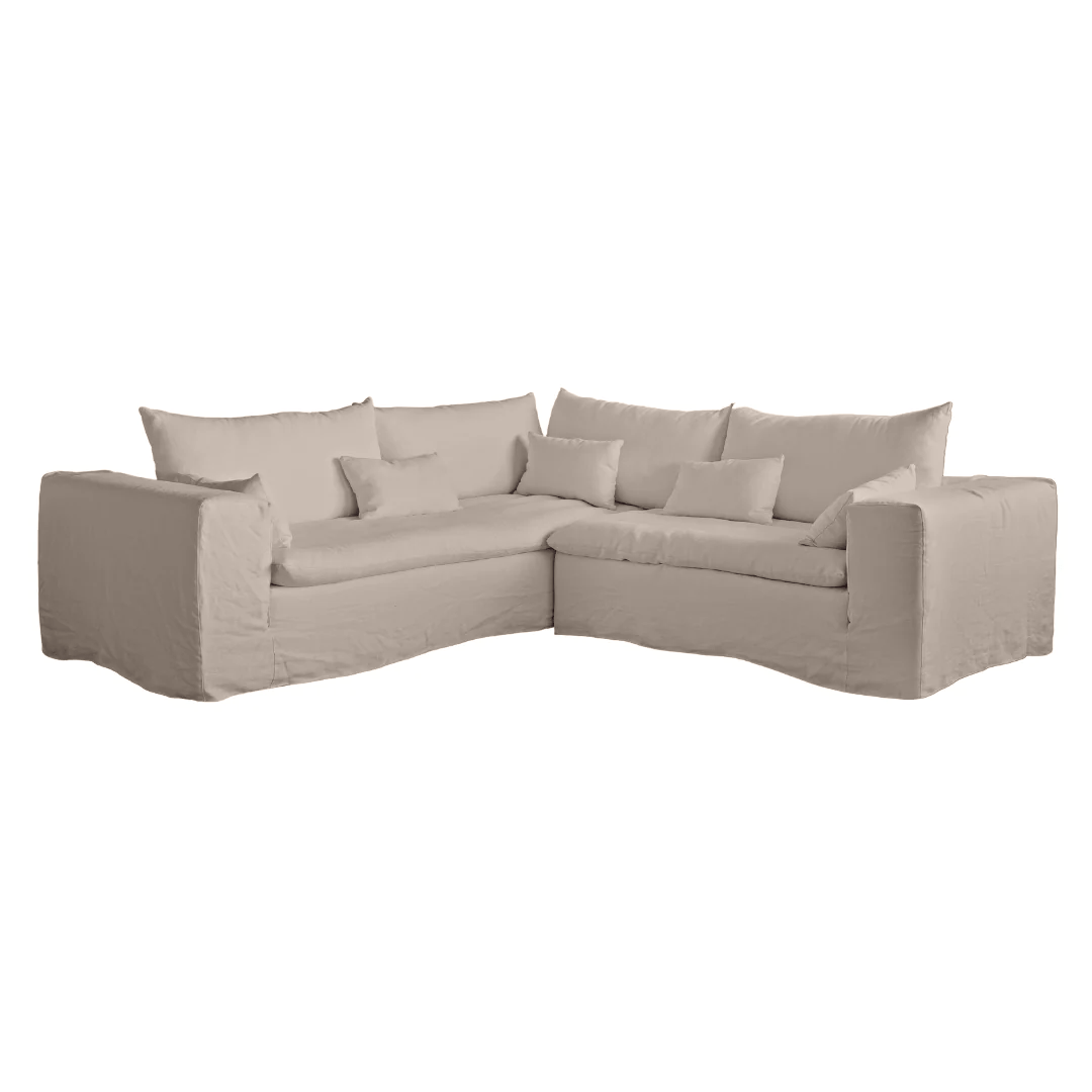 Canapé d'angle Ibiza Haven en lin | 270 x 105 cm/270 x 70 cm