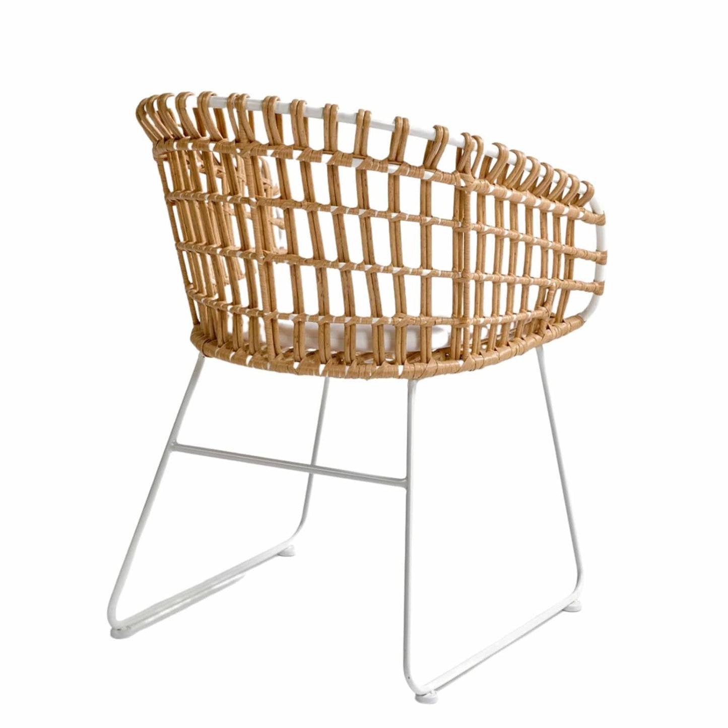 Chaise d'extérieur en rotin Jaipur | Blanc