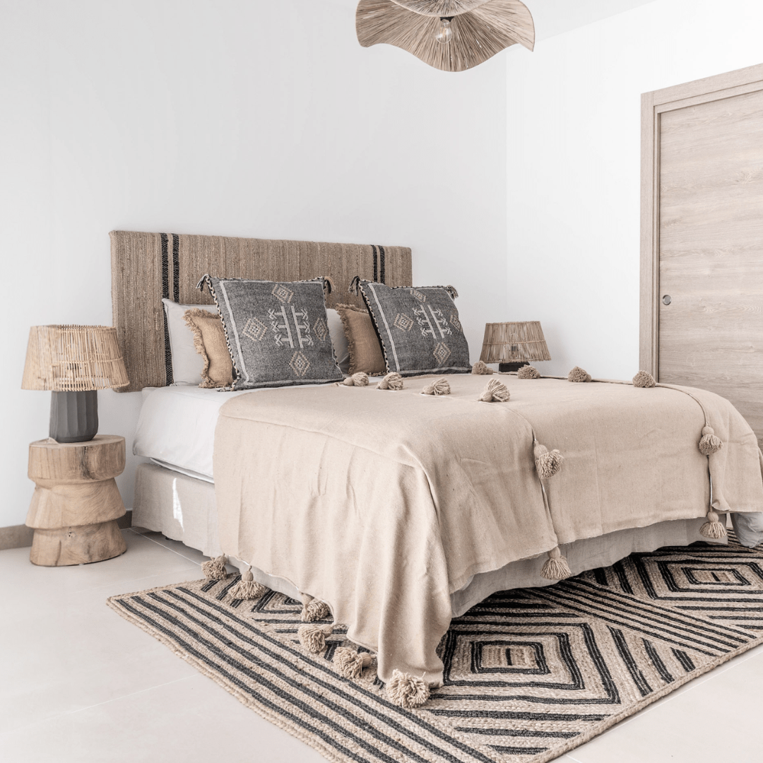 Cache-sommier en lin et coton | Naturel