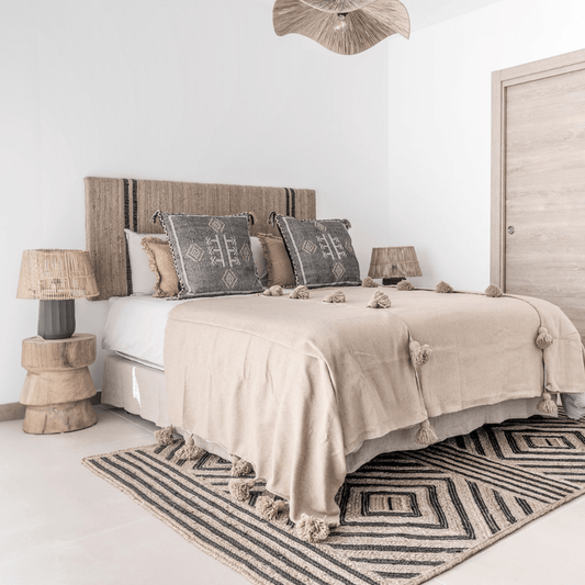 Cache-sommier en lin et coton | Naturel