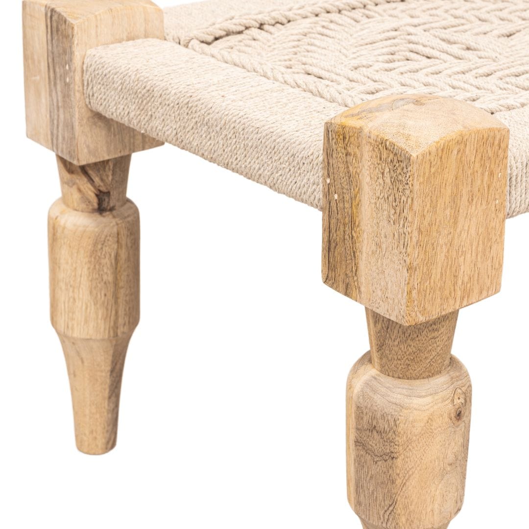 Banc en macramé | 120x45x40cm