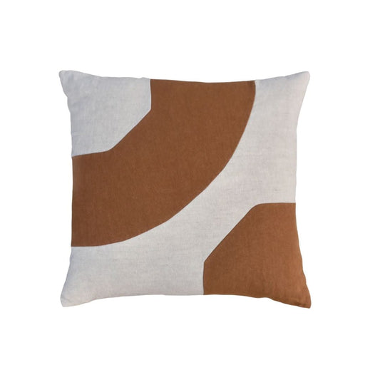 Housse de coussin Meira sucre brun