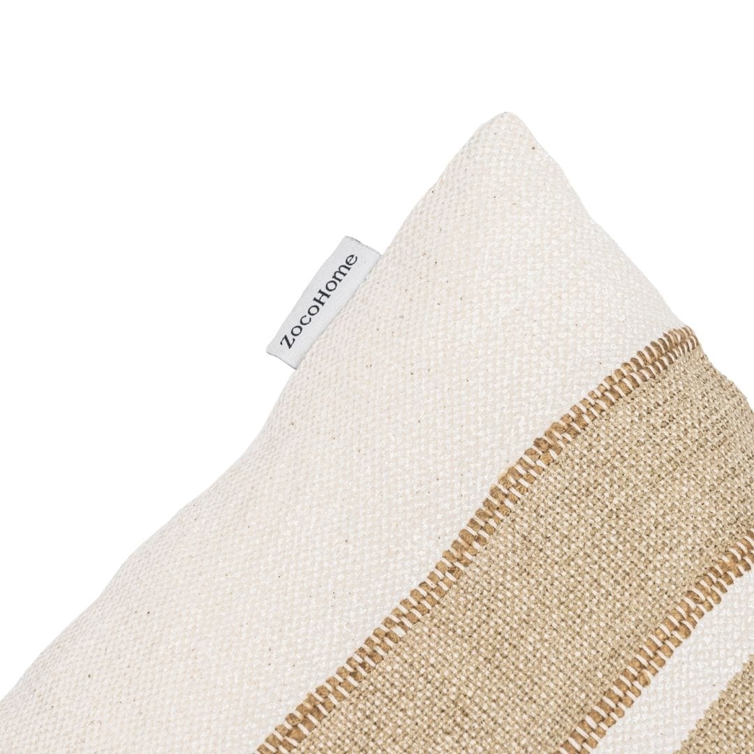 Coussin carré rayé Minoa