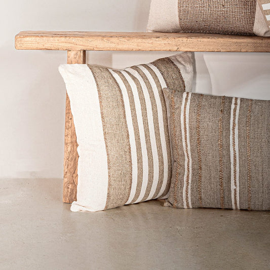 Coussin carré rayé Minoa
