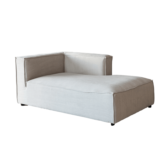 Chaise longue Mykonos Sora, unité droite | 100 x 170 x 70 cm