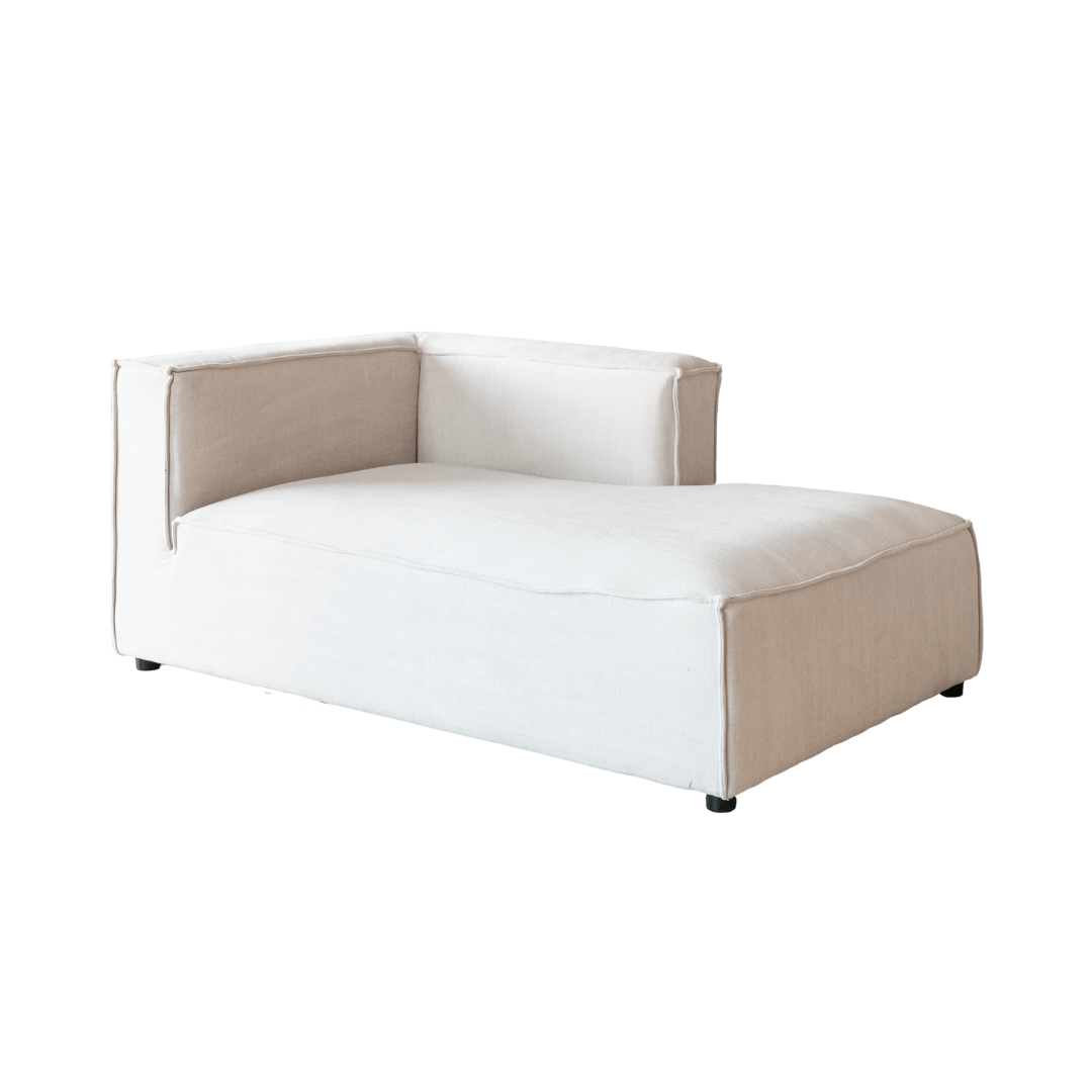 Chaise longue Mykonos Sora, unité droite | 100 x 170 x 70 cm