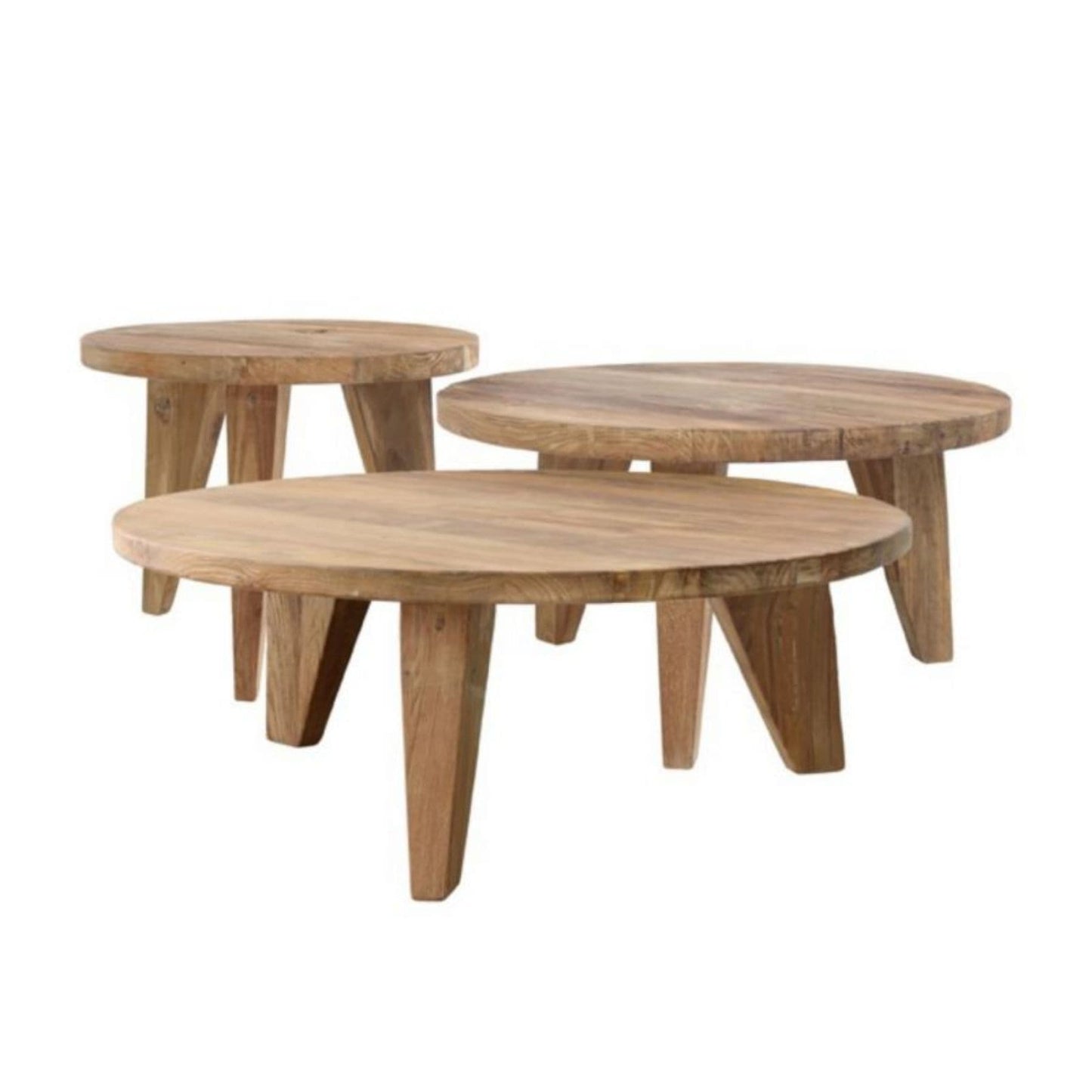 Table basse en teck recyclé | 50 x 41 cm