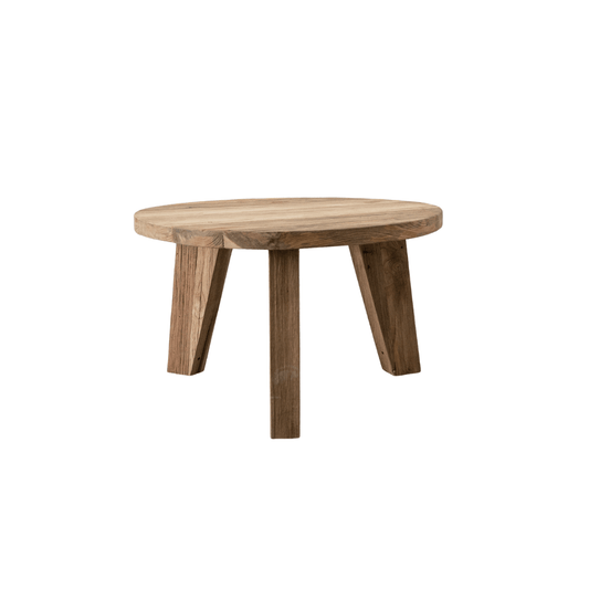 Table basse en teck recyclé | 65 x 38 cm