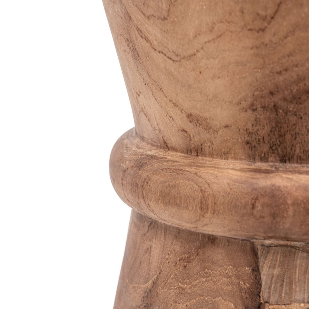 Tabouret en verre de sable | Naturel 35 x 45 cm
