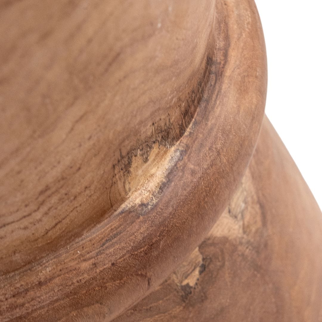 Tabouret en verre de sable | Naturel 35 x 45 cm