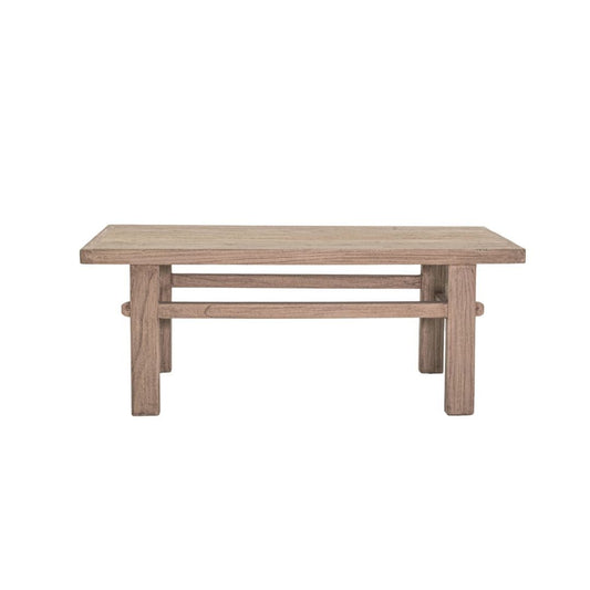 Table basse vintage en bois d'orme