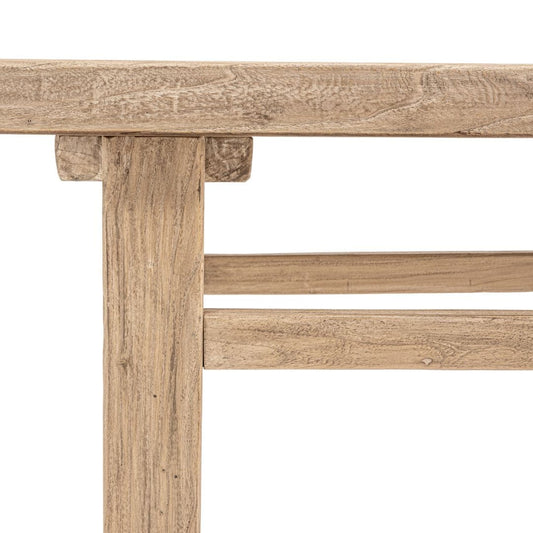 Table console vintage en bois d'orme