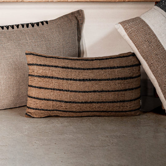 Coussin rectangulaire rayé Xander