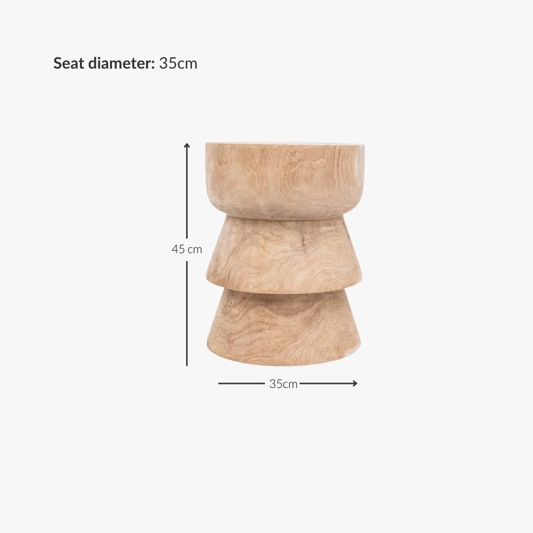 Tabouret Zigzag | Naturel 35x45cm