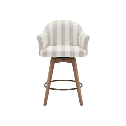 Tabouret de bar Elira à rayures