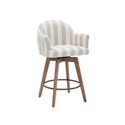 Tabouret de bar Elira à rayures
