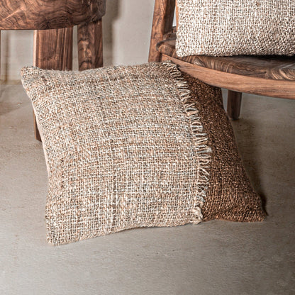 Coussin carré à franges Etera