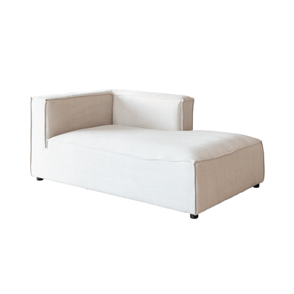 Chaise longue Mykonos Sora, unité droite | 100 x 170 x 70 cm