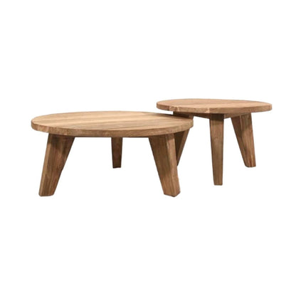Table basse en teck recyclé | 65 x 38 cm