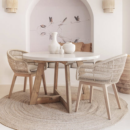 Table à manger Shanti en microciment | 120 cm | Sable